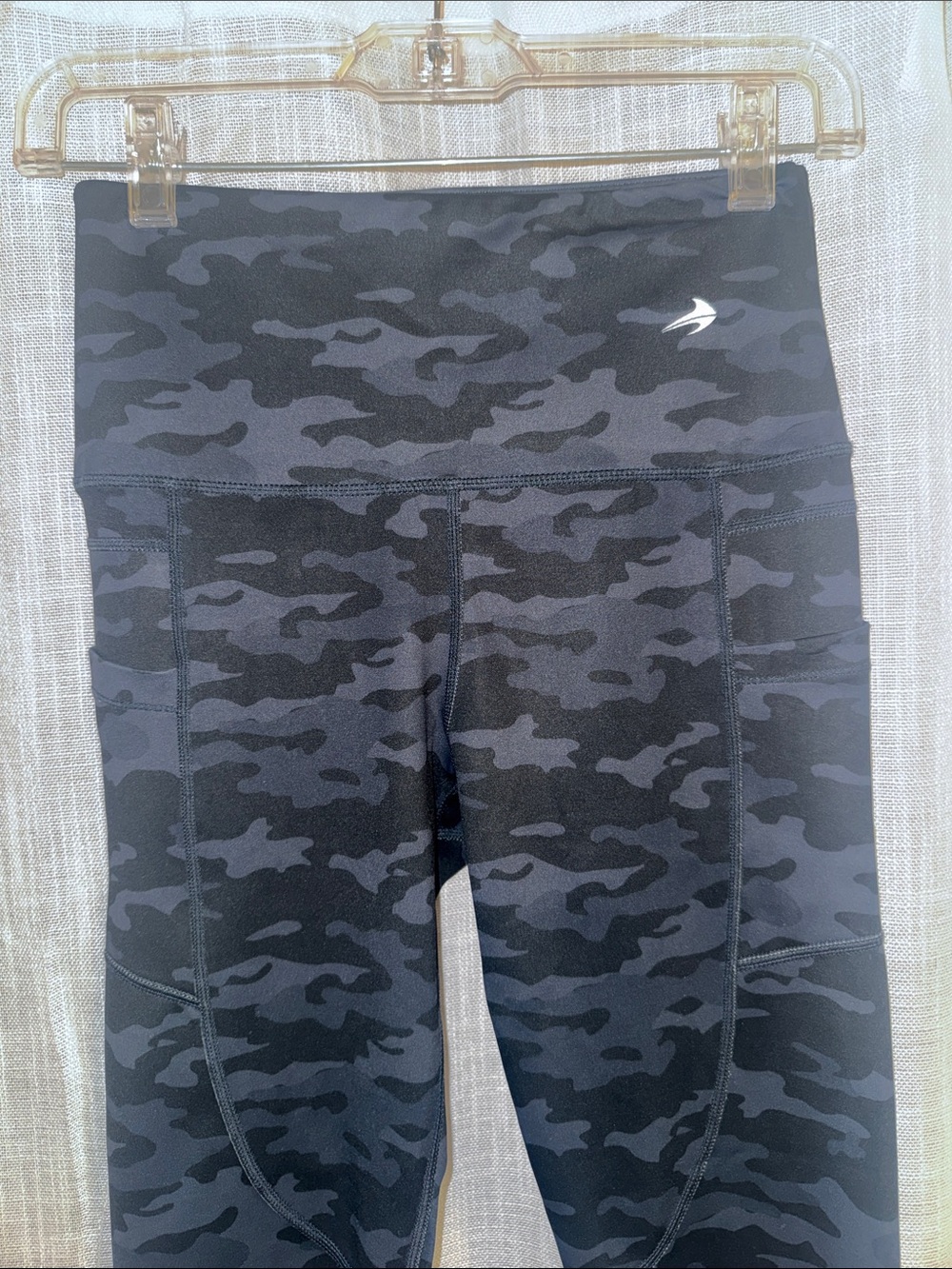 High-Waist Women’s Purple/Gray Camo Athletic Gym Leggings